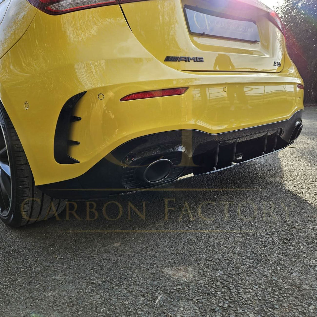 A35 Style Rear Diffuser & Twin Exhaust Tips for Mercedes Benz W177 A Class 18-25