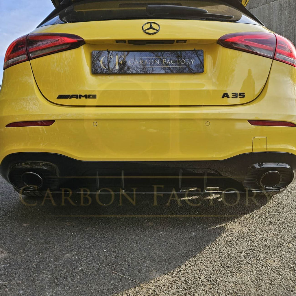 A35 Style Rear Diffuser & Twin Exhaust Tips for Mercedes Benz W177 A Class 18-25
