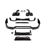 V Style Gloss Black Rear Diffuser with Exhaust Tips for BMW G02 X4 18-Present