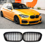 Gloss Black Double Slat Grille For BMW 1 Series F20 2015-2019