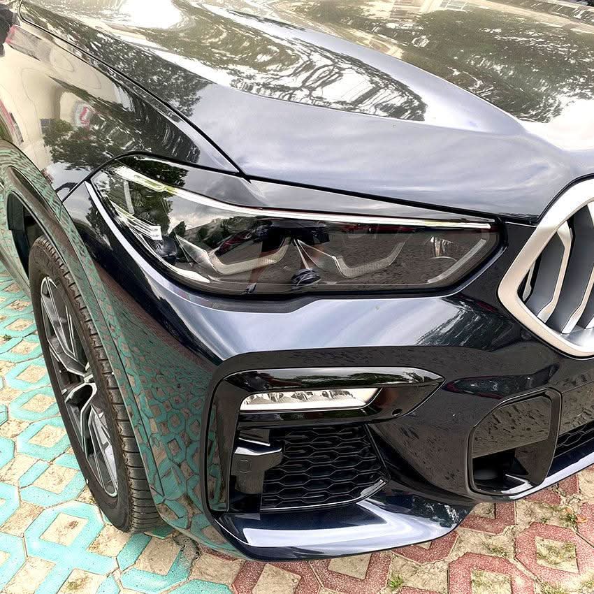 Gloss Black Headlight Trims for BMW G05 X5 G06 X6 19-25