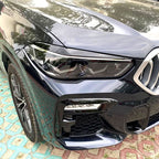Gloss Black Headlight Trims for BMW G05 X5 G06 X6 19-25