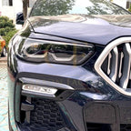 Gloss Black Headlight Trims for BMW G05 X5 G06 X6 19-25