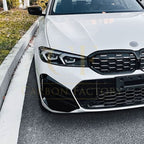 Gloss Black Front Bumper Inserts for BMW 3 Series G20 G21 LCI 23-25