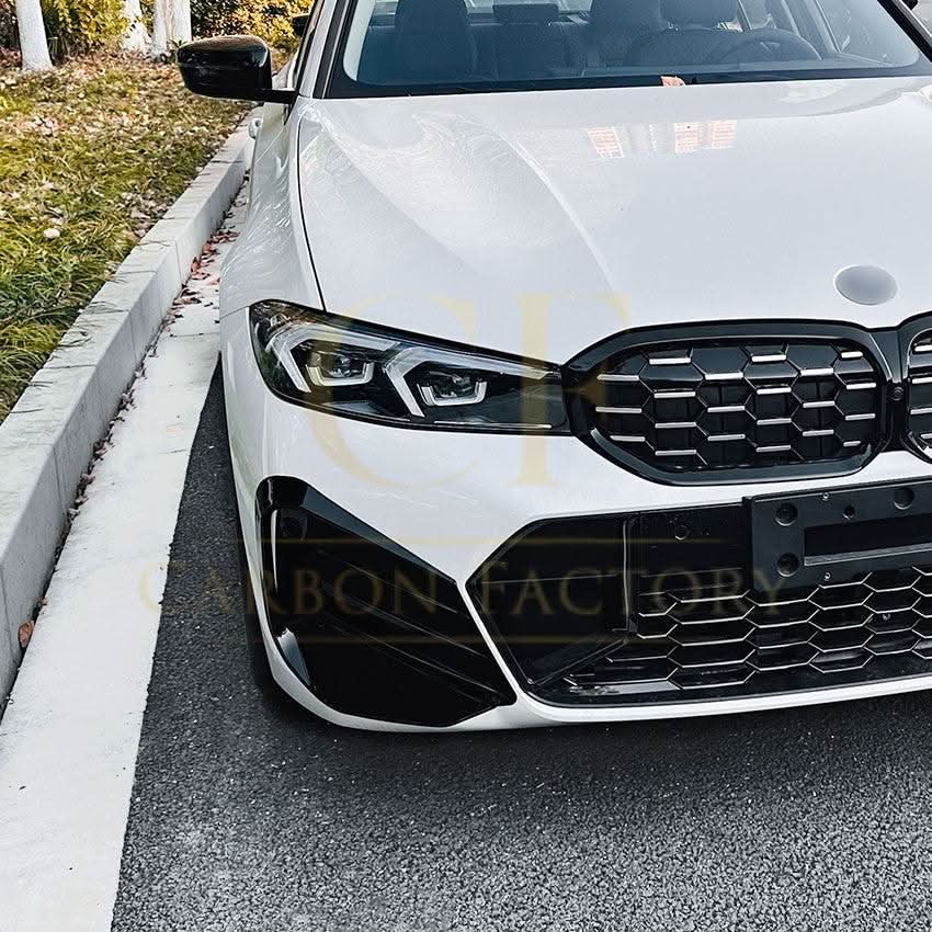 Gloss Black Front Bumper Inserts for BMW 3 Series G20 G21 LCI 23-25