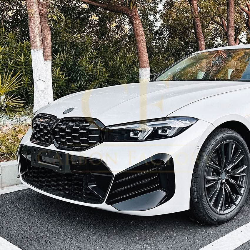 Gloss Black Front Bumper Inserts for BMW 3 Series G20 G21 LCI 23-25