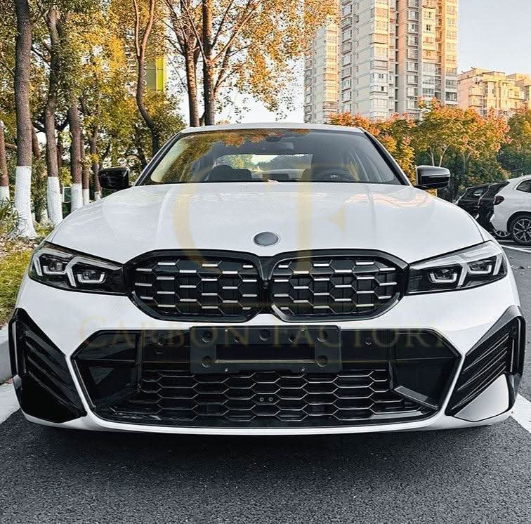 Gloss Black Front Bumper Inserts for BMW 3 Series G20 G21 LCI 23-25