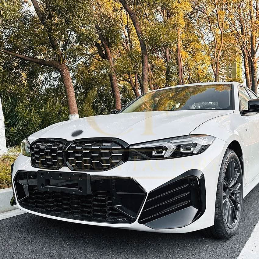 Gloss Black Front Bumper Inserts for BMW 3 Series G20 G21 LCI 23-25