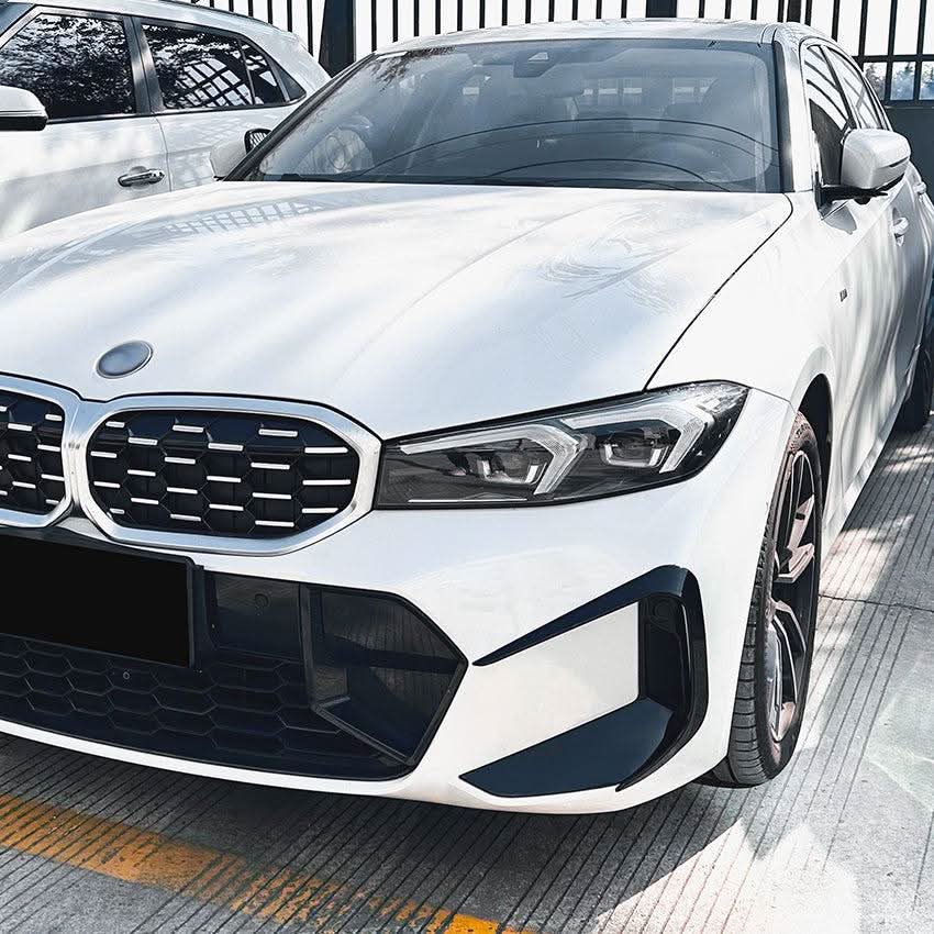 Gloss Black Front Bumper Trims for BMW 3 Series G20 G21 LCI 23-25