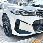 Gloss Black Front Bumper Trims for BMW 3 Series G20 G21 LCI 23-25