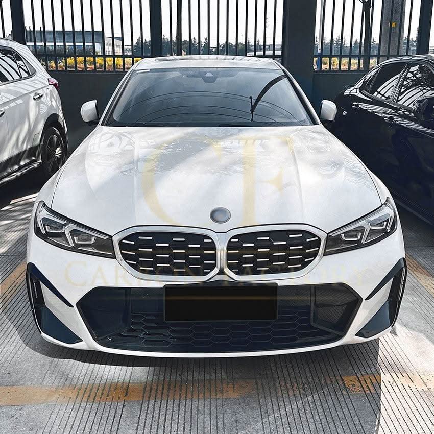 Gloss Black Front Bumper Trims for BMW 3 Series G20 G21 LCI 23-25