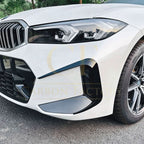 Gloss Black Front Bumper Trims for BMW 3 Series G20 G21 LCI 23-25
