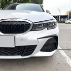 Gloss Black Front Bumper Trims for BMW 3 Series G20 G21 Pre-LCI 19-22