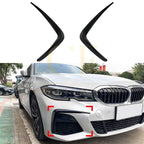 Gloss Black Front Bumper Trims for BMW 3 Series G20 G21 Pre-LCI 19-22