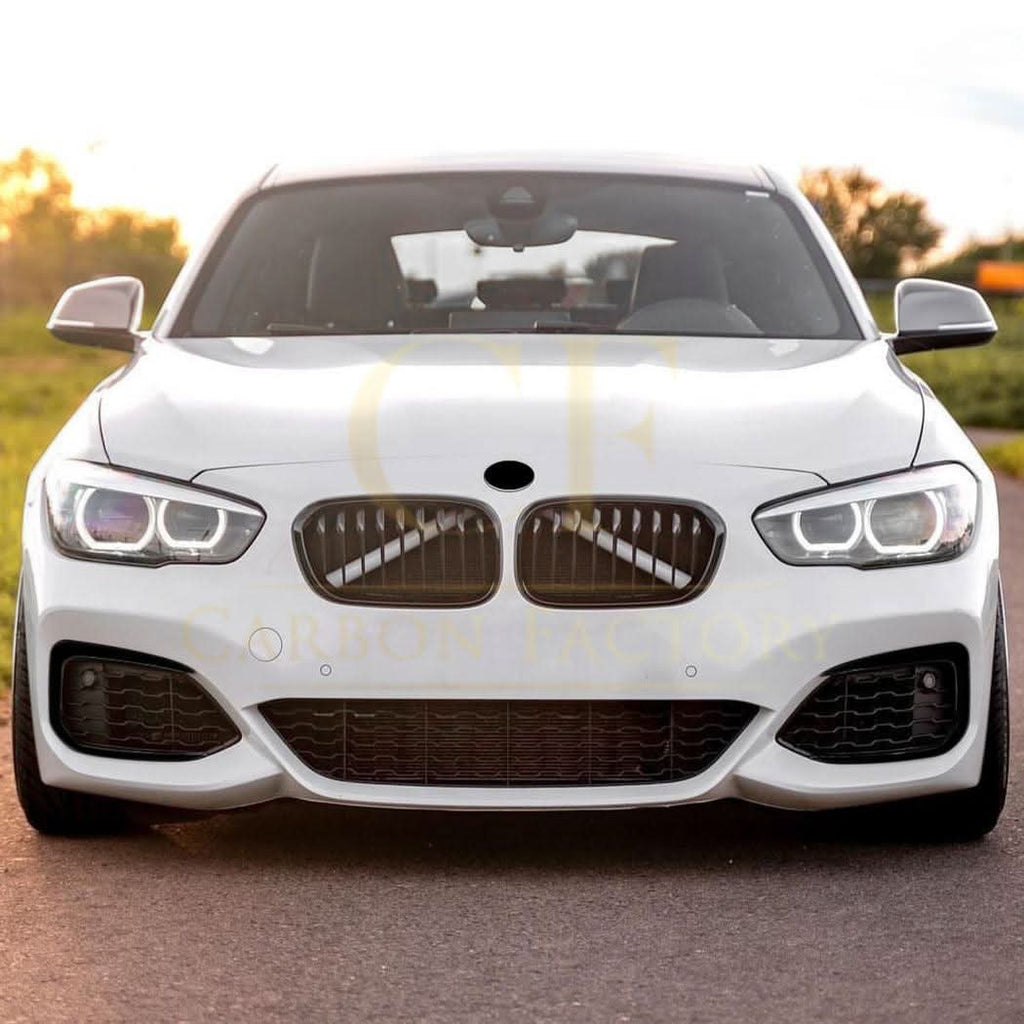 Gloss Black Front Bumper Trims for BMW F20 F21 1 Series LCI 15-19