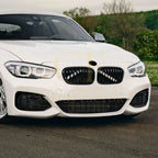 Gloss Black Front Bumper Trims for BMW F20 F21 1 Series LCI 15-19
