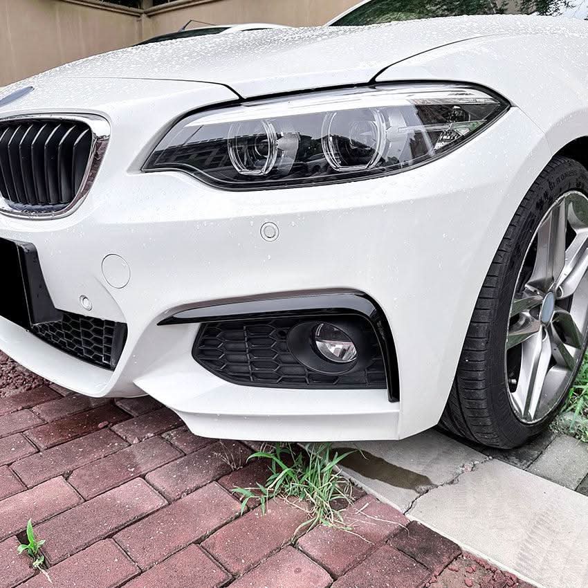 Gloss Black Front Bumper Trims for BMW F22 F23 2 Series 14-20
