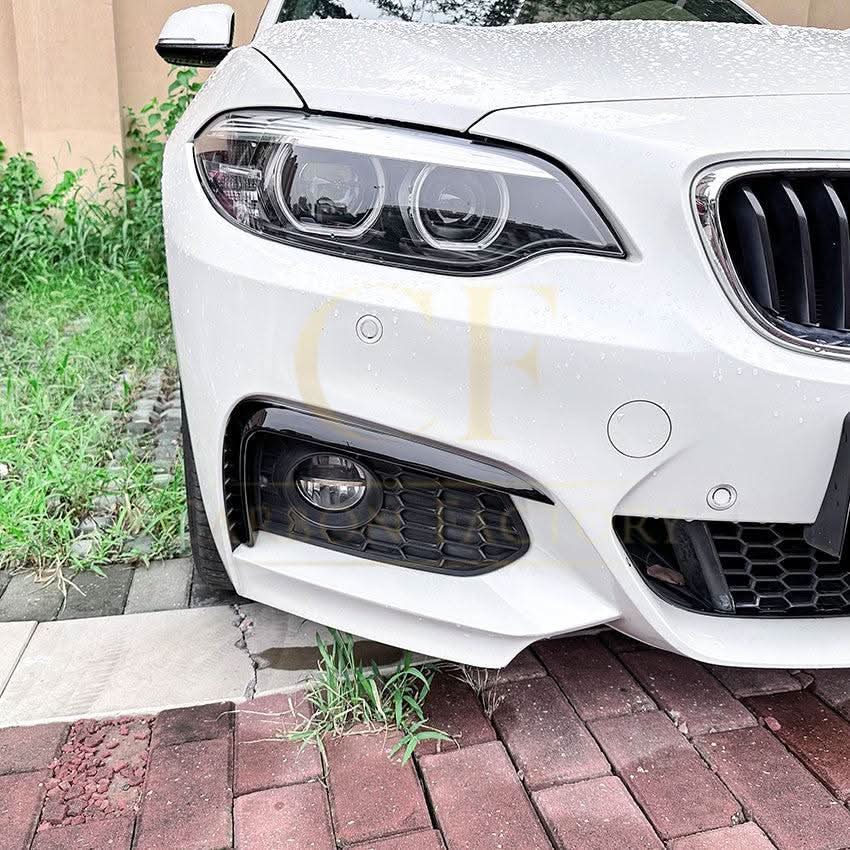 Gloss Black Front Bumper Trims for BMW F22 F23 2 Series 14-20