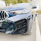 Gloss Black Front Bumper Trims for BMW G06 X6 LCI 23-25