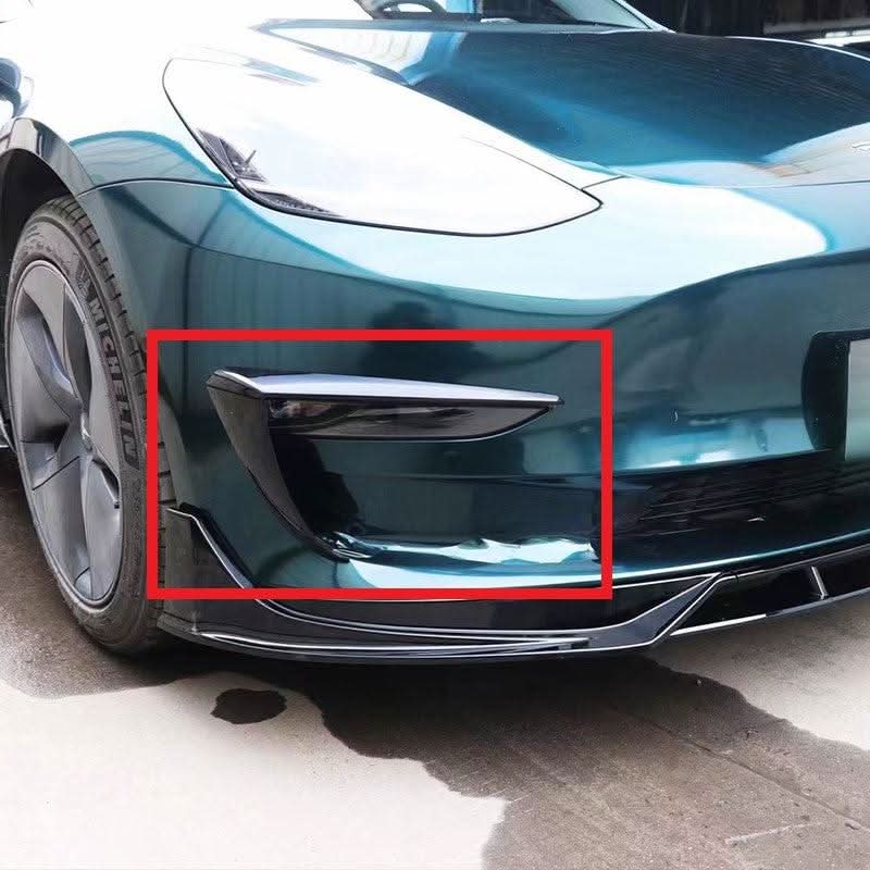 Gloss Black Front bumper Trims for Tesla Model 3 16-23