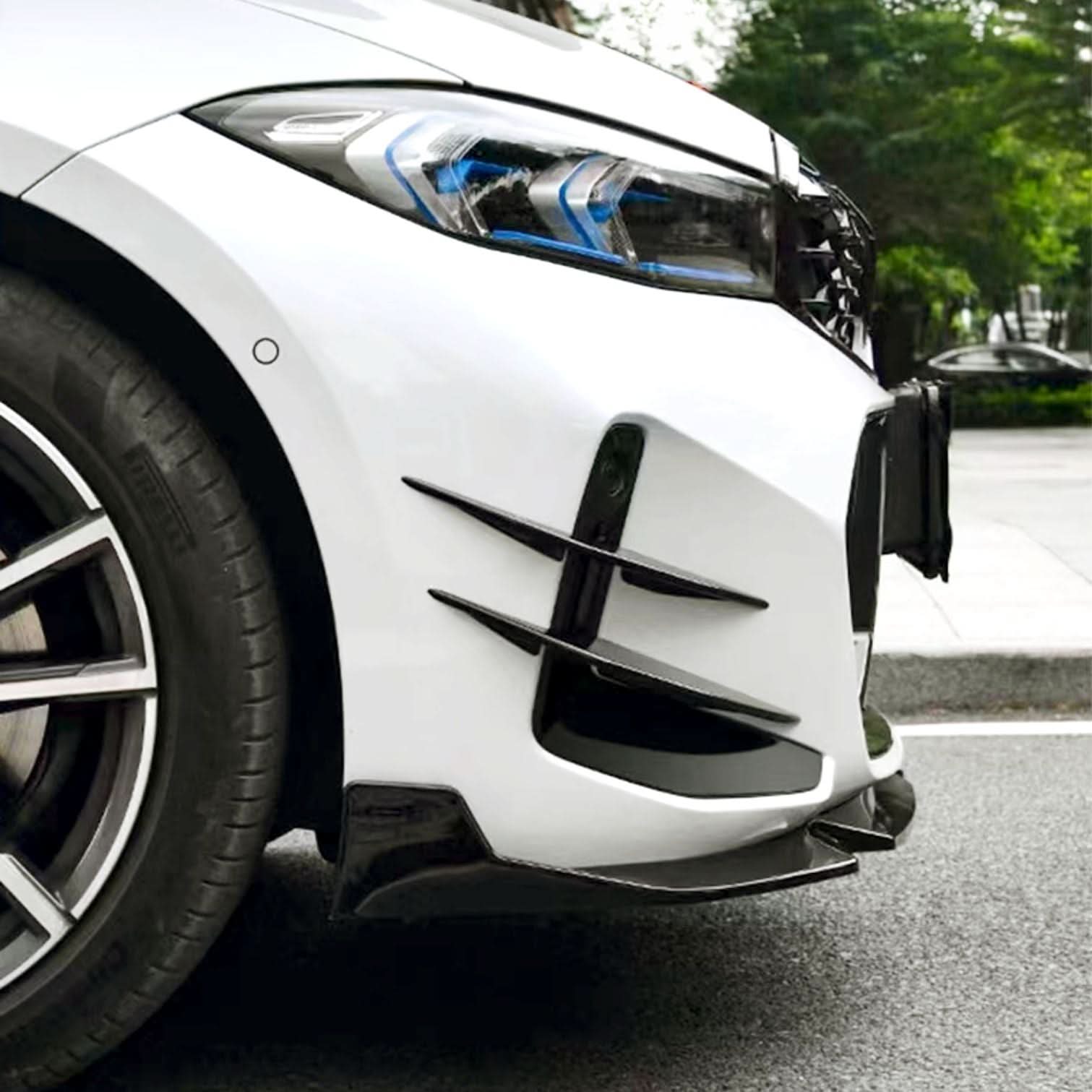 Gloss Black Front Canards for BMW 3 Series G20 G21 LCI 23-Present