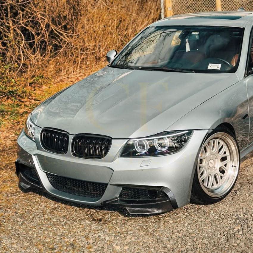 Gloss Black Front Canards for BMW E90 3 Series LCI 09-13
