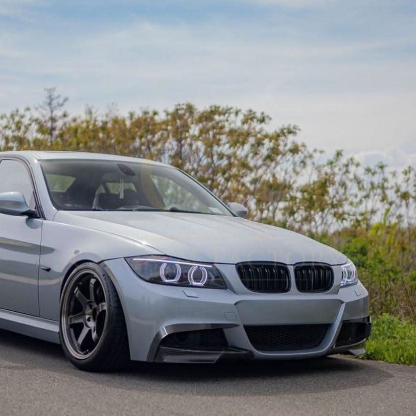 Gloss Black Front Canards for BMW E90 3 Series LCI 09-13