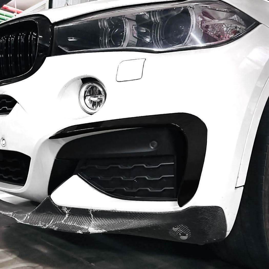 Gloss Black Front Canards for BMW F16 X6 14-18
