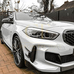 Gloss Black Front Canards for BMW F40 1 Series 19-24
