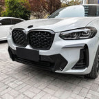 Gloss Black Front Canards for BMW G01 X3 G02 X4 LCI 22-24