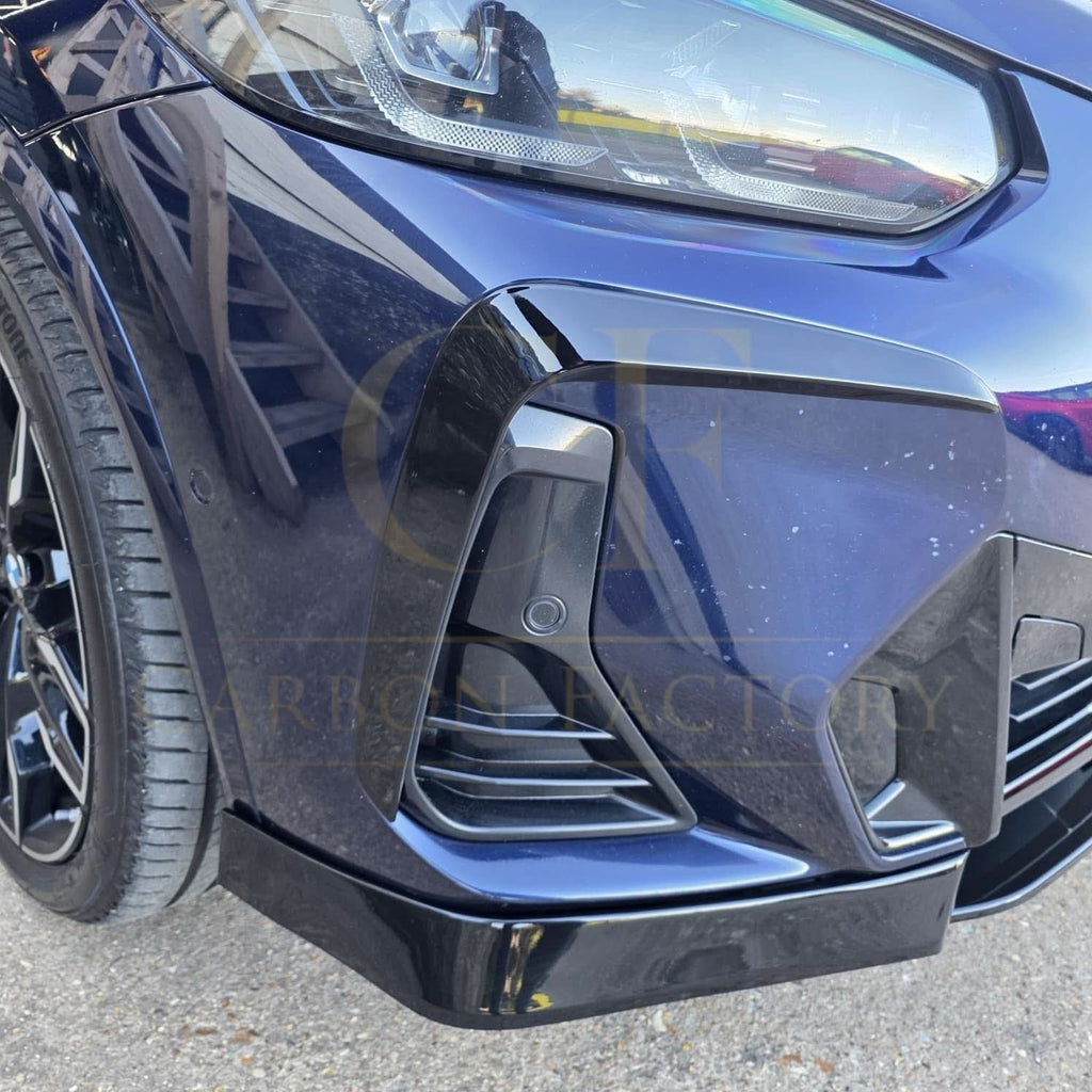 Gloss Black Front Canards for BMW G01 X3 G02 X4 LCI 22-24