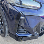 Gloss Black Front Canards for BMW G01 X3 G02 X4 LCI 22-24
