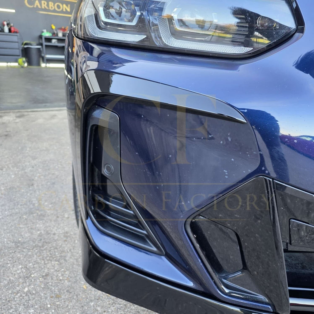 Gloss Black Front Canards for BMW G01 X3 G02 X4 LCI 22-24
