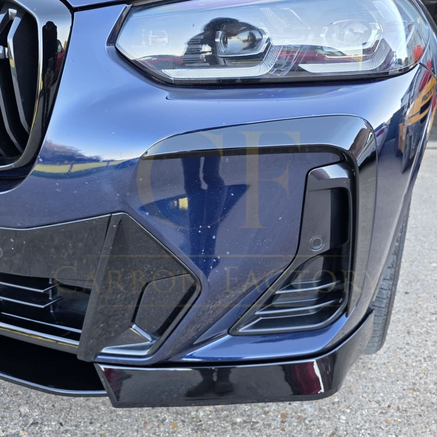 Gloss Black Front Canards for BMW G01 X3 G02 X4 LCI 22-24