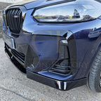 Gloss Black Front Canards for BMW G01 X3 G02 X4 LCI 22-24