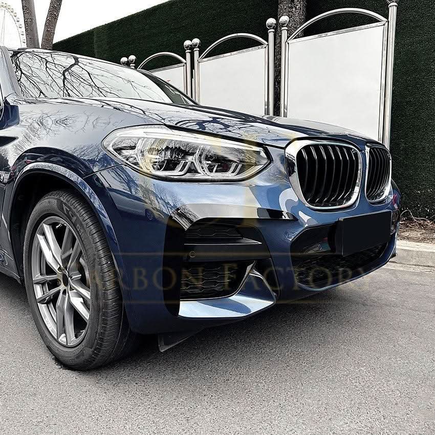 Gloss Black Front Canards for BMW G01 X3 G02 X4 Pre-LCI 18-21