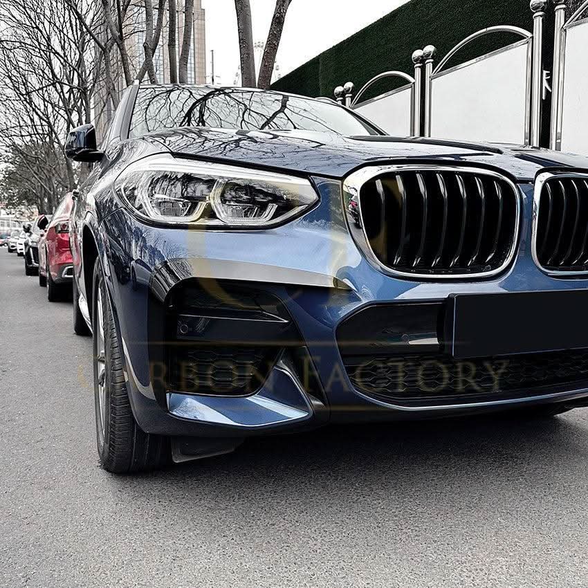 Gloss Black Front Canards for BMW G01 X3 G02 X4 Pre-LCI 18-21