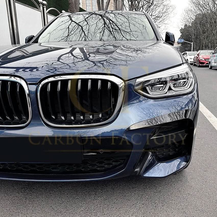 Gloss Black Front Canards for BMW G01 X3 G02 X4 Pre-LCI 18-21
