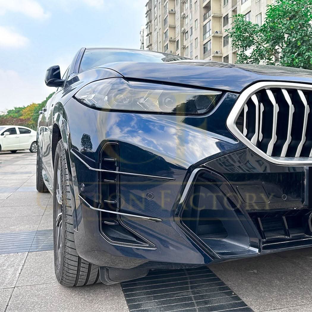 Gloss Black Front Canards for BMW G06 X6 LCI 23-25
