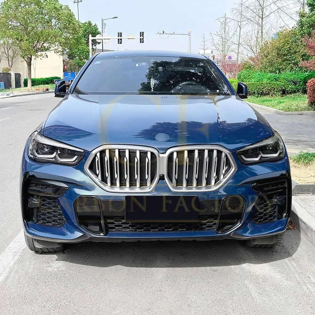 Gloss Black Front Canards for BMW G06 X6 Pre-LCI 19-22