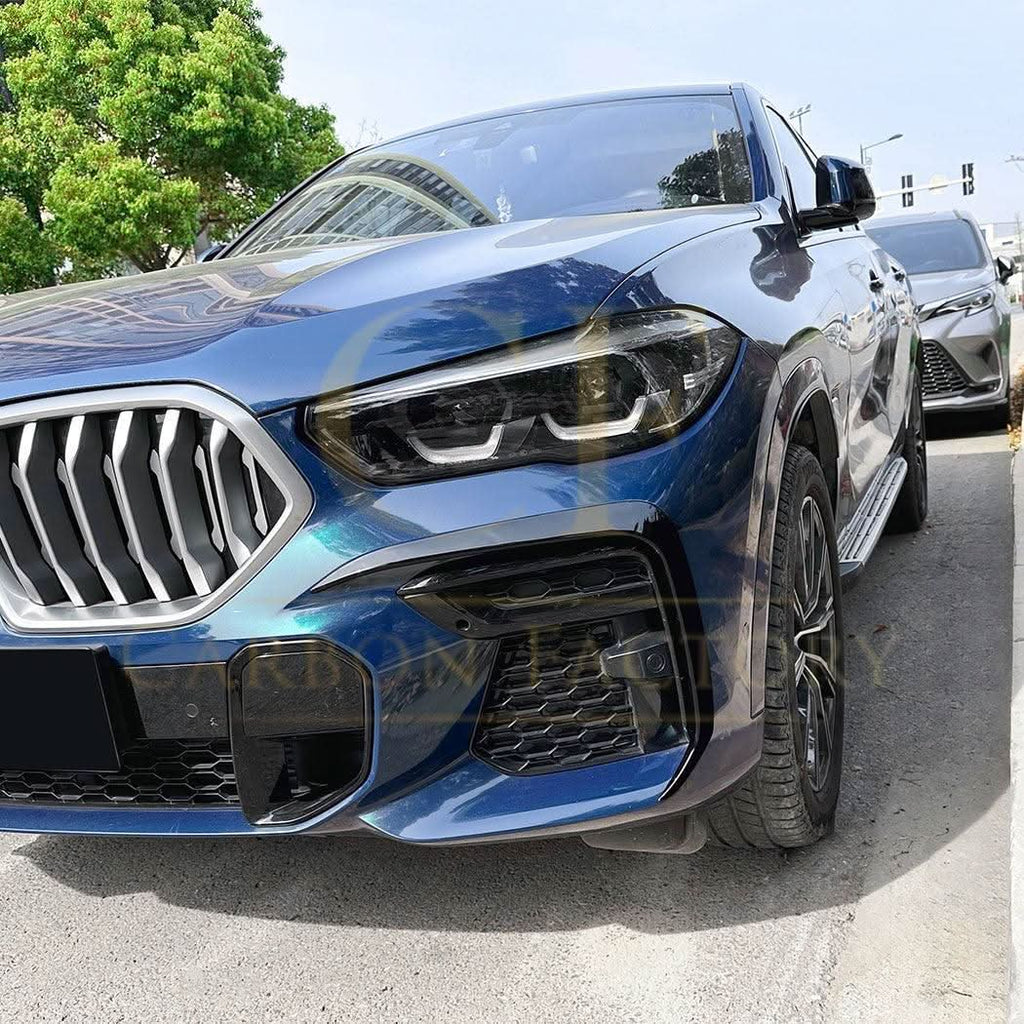 Gloss Black Front Canards for BMW G06 X6 Pre-LCI 19-22