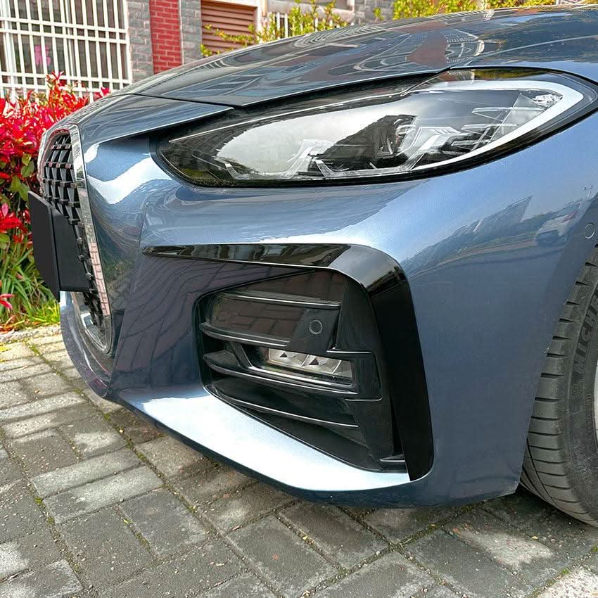 Gloss Black Front Canards for BMW G22 G23 4 Series 20-Present