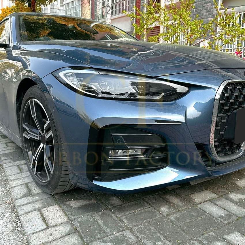Gloss Black Front Canards for BMW G22 G23 4 Series 20-Present