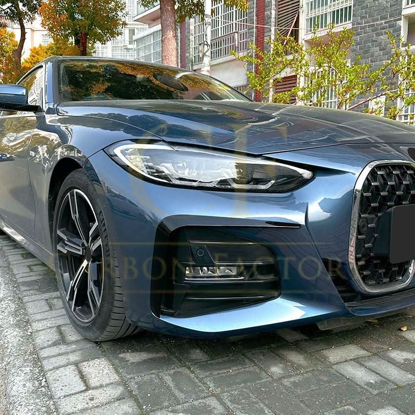 Gloss Black Front Canards for BMW G22 G23 4 Series 20-Present