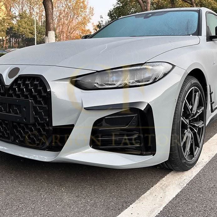 Gloss Black Front Canards for BMW G26 4 Series 20-Present