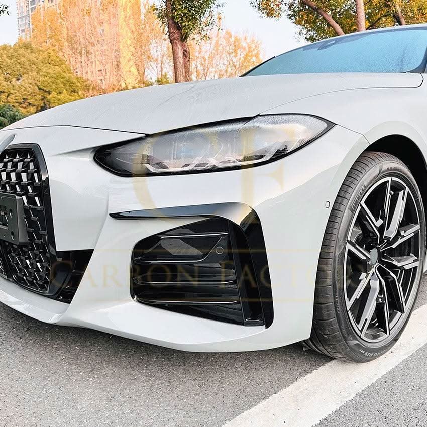 Gloss Black Front Canards for BMW G26 4 Series 20-Present