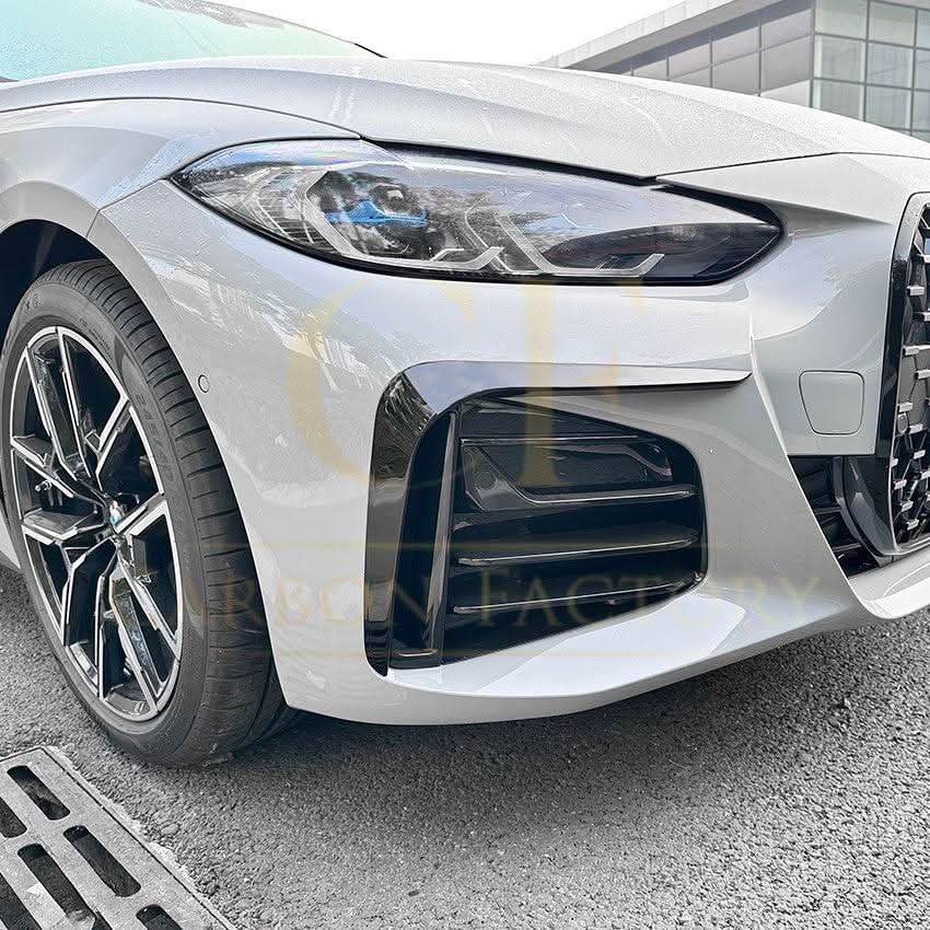 Gloss Black Front Canards for BMW G26 4 Series 20-Present