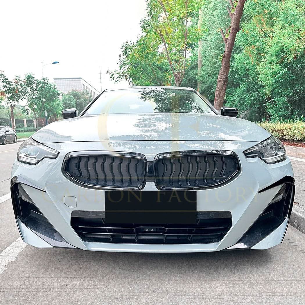 Gloss Black Front Canards for BMW G42 2 Series Coupe 21-Present