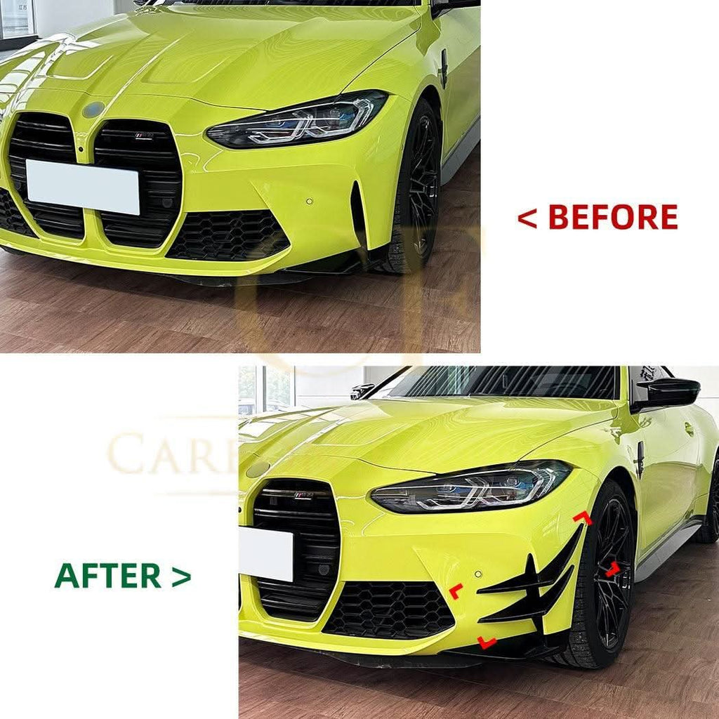 Gloss Black Front Canards for BMW G80 M3 G82 G83 M4 21-Present