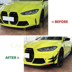 Gloss Black Front Canards for BMW G80 M3 G82 G83 M4 21-Present